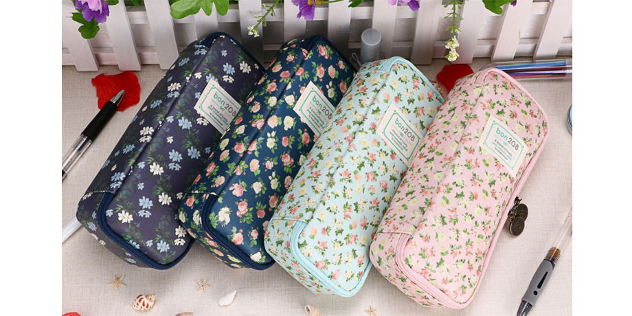 Buy Wholesale China Cute Pencil Case - High Capacity Floral Pencil Pouch  Stationery Organizer Multifunction & Stationery Bag at USD 2.59
