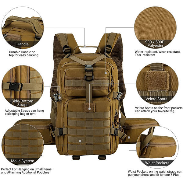 RUPUMPACK® Military Backpack Camping 33L