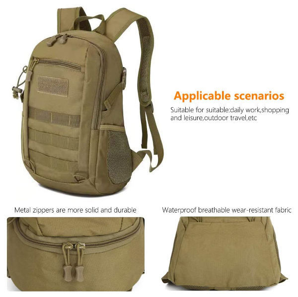 12l/ 20l Backpack Tactical Hiking Backpack Molle School Bag Waterproof  Daypack