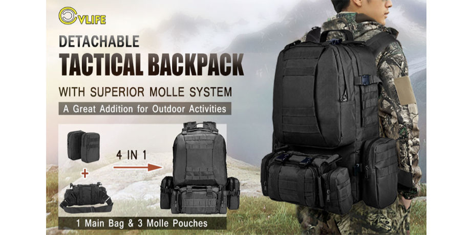 CVLIFE Tactical Backpack Military Army Rucksack 60L Large Assault Pack