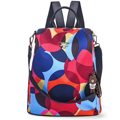 Mochila de viaje para mujer, bolsos de hombro Oxford impermeables