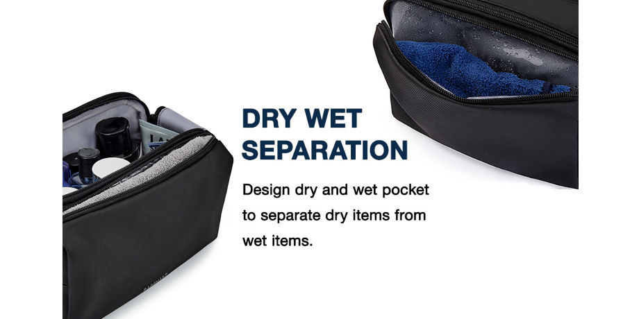BAGSMART - Bolsa de artículos de aseo personal para hombres, kit de  afeitado para viaje, resistente al agua, organizador para accesorios de  viaje