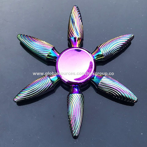 Metal Rainbow Fidget Spinner Colorful EDC Hand Spinner Anti-Anxiety Toy for  Spinners Focus Relieves Stress ADHD Finger Spinner