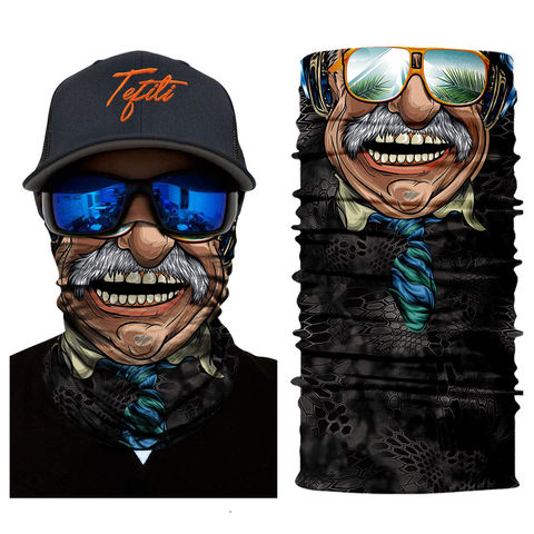 Sun Uv Protection Neck Gaiter Washable Reusable Magic Face Cover Dust Wind  Bandana Balaclava Headwear For Fishing Hiking - Black