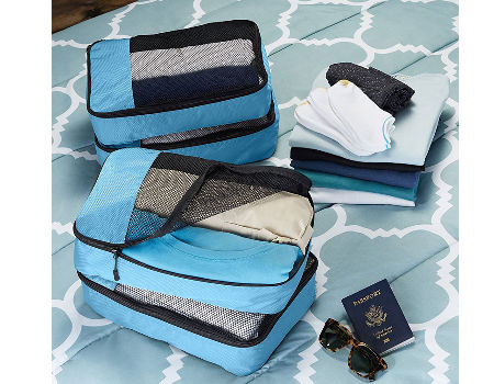 Customized Water Resistant Wholesale 4 Piece Luggage Travel Storage Bag Organizer Packing Cube Set Supplier
