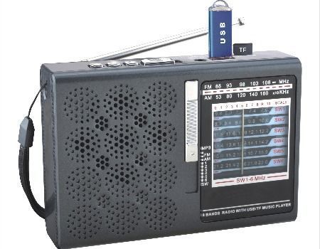 Portable AM FM SW USB TF radio with LED light, AM FM SW radio Radio USB ...