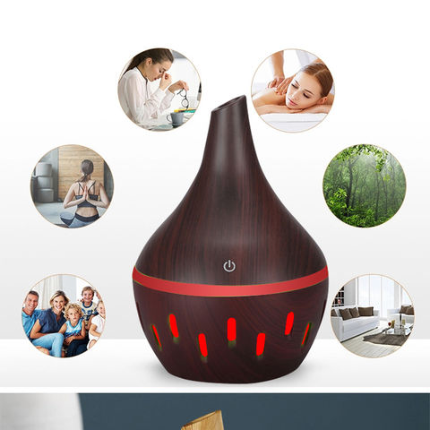 300ML Holzmaserung Smart Aroma Diffuser Haushaltsartikel Frischluft- und Befeuchtungsgerät