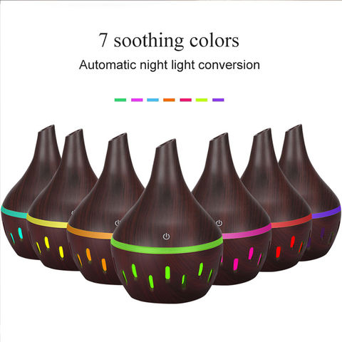 300ML Holzmaserung Smart Aroma Diffuser Haushaltsartikel Frischluft- und Befeuchtungsgerät