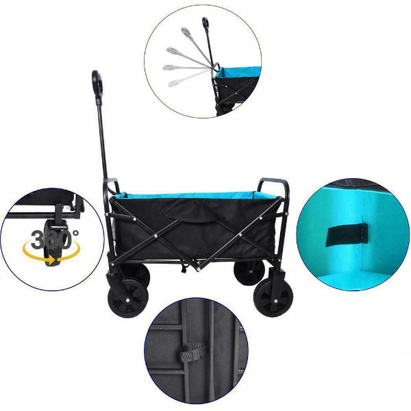 Collapsible Wagon Cart Folding Camping Outdoor Utility Garden Beach Heavy Duty supplier