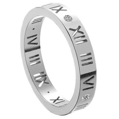 Titanium & Stainless Steel Silver Roman Numeral Bracelet - 2 Colors