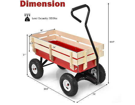 Big Wagon  All Terrain Cargo with Wood Railing with 10" Air tires CMT 