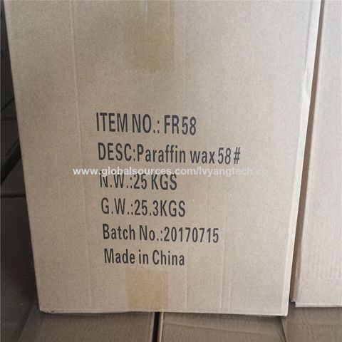 White Hard Fully Refined Paraffin Wax 58-60# Packing in Carton - China  Fully-Refined Paraffin Wax 58/60, Paraffin