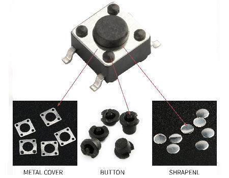 SMT tact switch 12*12 electronic component 5.8x5.8 with 6*6*7 tact lock 3 pin manufacturer supplier
