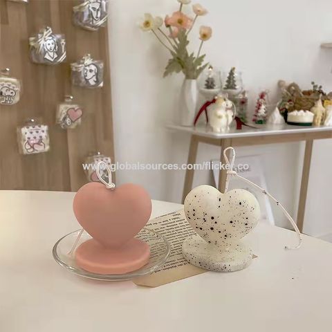 Buy Wholesale China 3.35oz Heart Shaped Candle For Valentine' Day, Soy Wax  Romantic Art Candle,custom Candles For Home & Heart Shaped Candle at USD  1.81