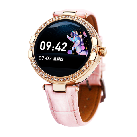 Compre Reloj Inteligente Redondo De 1,09 Pulgadas, Diseño De Moda De Lujo,  Monitor De Frecuencia Cardíaca Para Mujer y Reloj Inteligente Para Mujer de  China por 19.8 USD