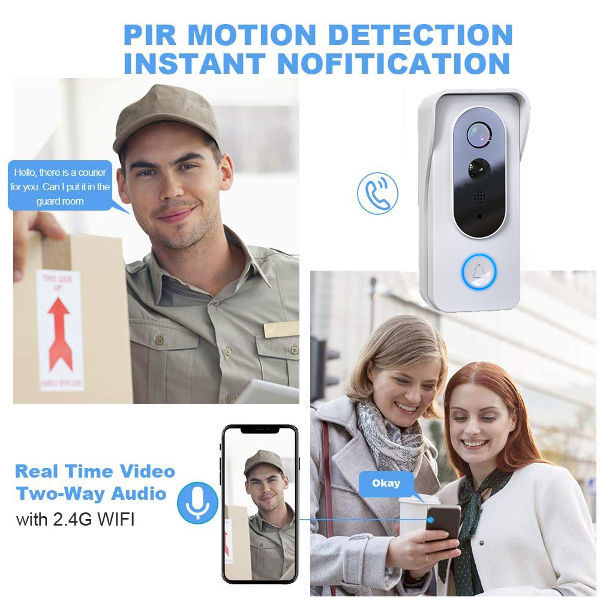 Tuya Smart Homekit Wifi Doorbell Camera for Home Security , with Chime