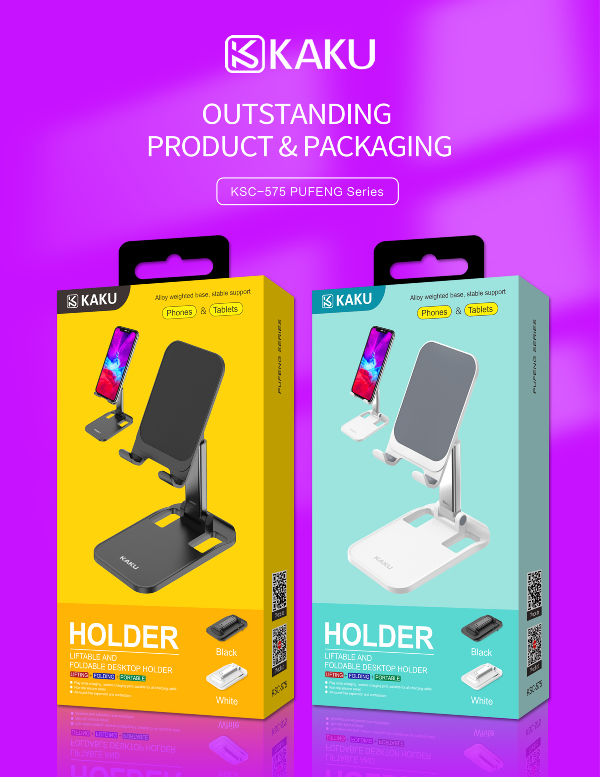 KAKU Hot Sale Phone Holder KAKUSIGA Lifting and folding desktop holder mobile phone holder OEM supplier