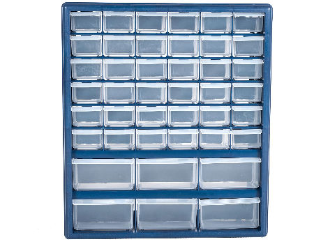 Hardware Small Parts Storage Organizer Portable Cabinet 18 Compartments Drawers 