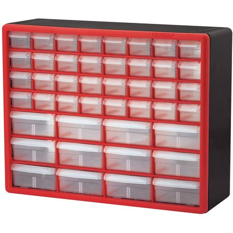 Storage Drawers-40 Compartment Organizer Desktop or Wall Mountable Container  for Hardware, Parts, Craft Supplies, Beads, Jewelry, and More by Stalwart 