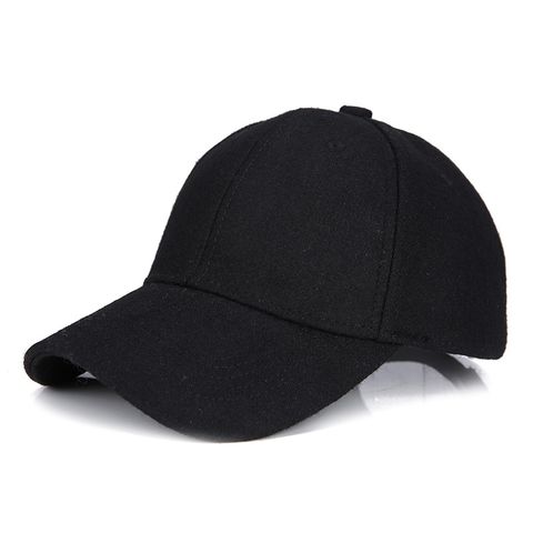 Black Caps Solid Color Baseball Caps Casquette Hats Fitted Casual