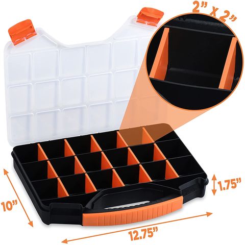 Massca Hardware Organizer box with dividers - 18 Compartments