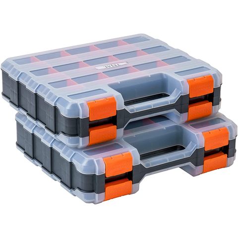 Boîte à outils portable, quincaillerie et Organisateurs de pièces, boîtes  de rangement de petites pièces de compartiment, boîte à outils en plastique  polyvalente et durable