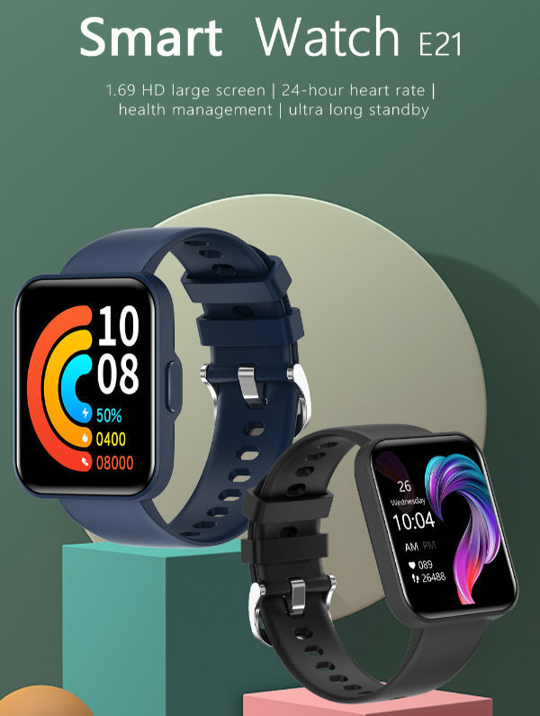 Smart Watch E21 Heart Rate Blood Pressure Health Waterproof 