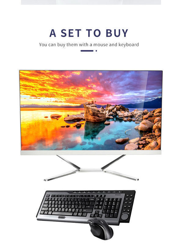 23.8" All in one pc i7 7500U 8gb 256g assembled business monoblock All