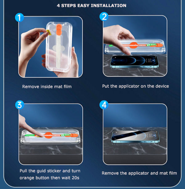 Premium Tempered Glass Screen Protector for iPhone with Easy Install