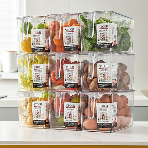 Buy Wholesale China Kitchen Clear Plastic Fridge Freezer Storage  Organization Fruit Containers & Organizer Fridge at USD 2.1