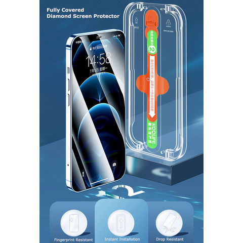 Protecteur d'écran Premium en Verre Trempé pour iPhone avec Applicateur et Plateau d'Alignement - Installation Facile