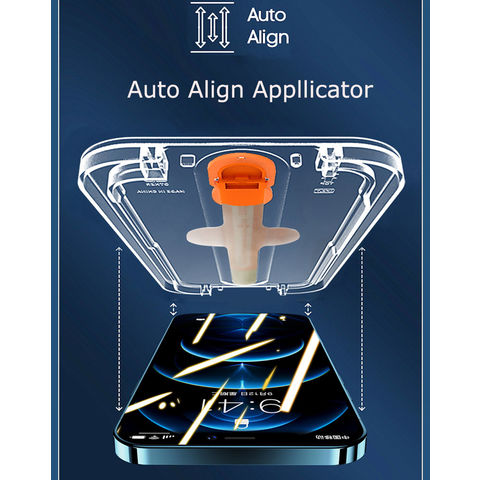 Protecteur d'écran Premium en Verre Trempé pour iPhone avec Applicateur et Plateau d'Alignement - Installation Facile