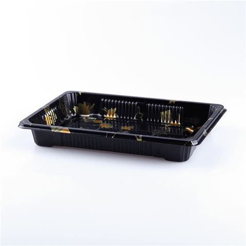Buy Wholesale China Sushi Trays Disposable Sushi Containers With Lids Take  Out Containers Black Plastic & Sushi Tray at USD 0.05
