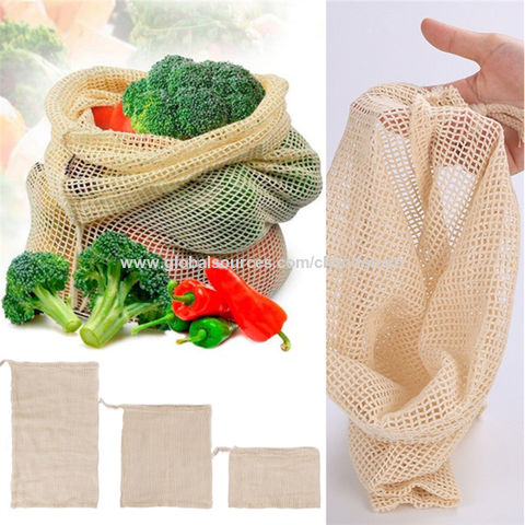 COTTON MESH STORAGE BAG