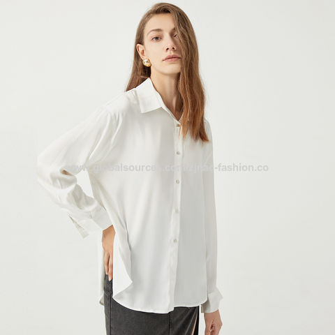 Compre Camisas De Mujer De Algodón Poliéster Mezclado Color Sólido Cuello  Polo Estilo Casual y Camisa Mujer de China por 11.5 USD