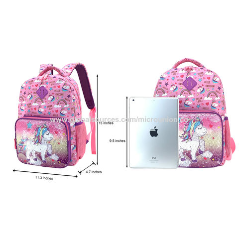 Large Kids Zebra Unicorn Personalized Backpack for School +