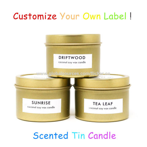 Crystal Scented Candle Soy Wax Gift Set Travel Tin Candles - China
