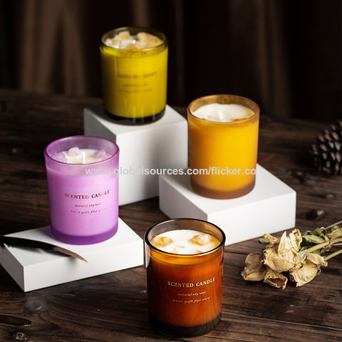 Eco-Friendly Amber Candle Jars Home Decoration Custom Private
