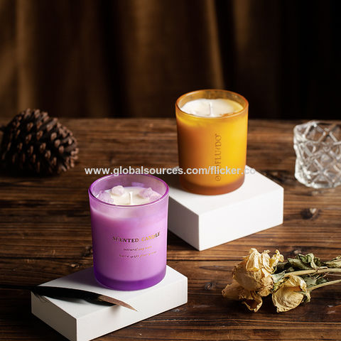 Beautiful Crystal Organic Bulk Soy Wax Scented Candle with Dried Flowers -  China Candle and Candles price