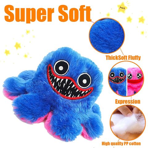 Blue and Pink Poppy Playtime Fluffy Plush Soft Cartoon Huggy Wuggy