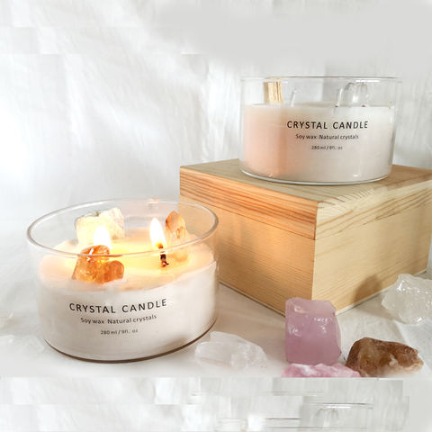 Crystal Scented Candle Soy Wax Gift Set Travel Tin Candles - China