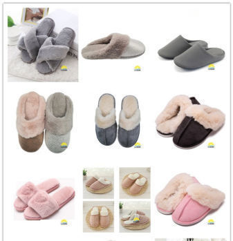 Smile Face Slipper Men Loafers Shoes Fur Slippers Women Home Slippers Bear Slippers Chinese Slippers Supplier