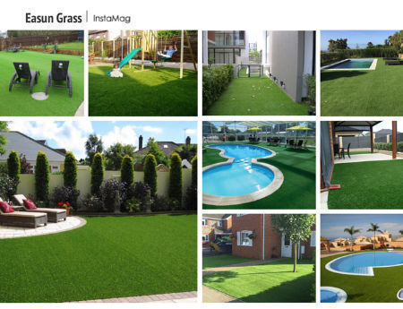 Garden decoration artificial turf blue artificial turf 25mm artificial turf graend synthetic grass supplier
