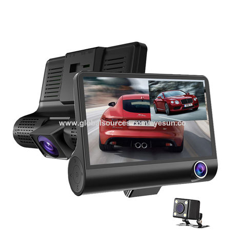 3 Camera Lens Car Dvr 3-channel Dash Cam Hd 1080p Front And Rear