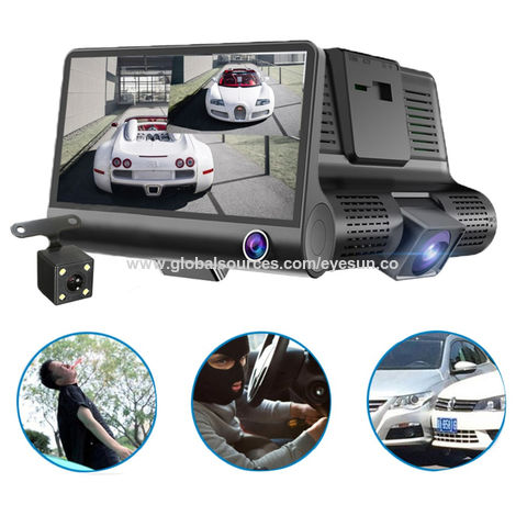 3 Kamera Objektiv Auto DVR, 3-Kanal Dash Cam Hd 1080p Dash Kamera Dual  Objektiv Dashcam Video Recorder Parkplatz Überwachung Insede Ir Nachtsicht