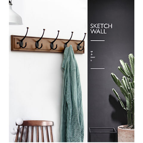 Bulk Buy China Wholesale Oil Rubbed Bronze Double Robe White Wood Wall Coat Hat  Hooks Wire Rack Wall Mounted Coat Rack Hooks $3 from Zhangzhou Artly Home  Product co.,Ltd.