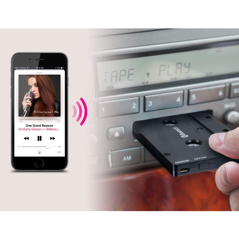 Adaptateur Audio de Cassette Bluetooth pour voiture, convertisseur Audio,  lecteur MP3, adaptateur USB, Rechargeable, Cassette AUX