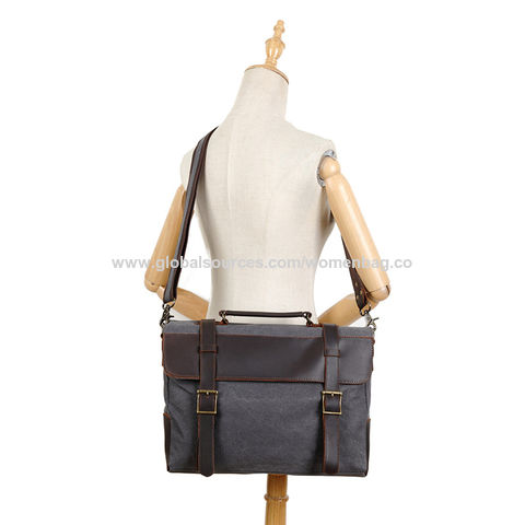 Fashion Plaid Mens Crossbody Bag Pu Sling Bag Men Lattice Leather