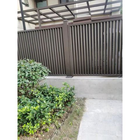 Puertas de hierro forjado de metal, puerta de seguridad exterior  residencial personalizada, doble oscilación, diseño chino - AliExpress