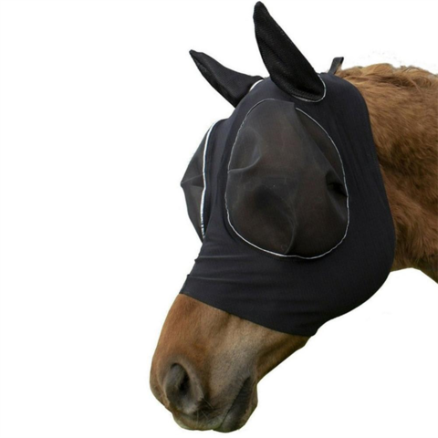  Horse Mesh Mask, Breathable Comfortable Elastic Horse Face  Cover for Horse for Eyes Protection S : Pet Supplies